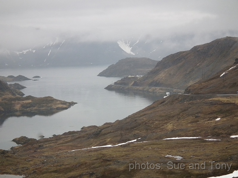 day 8 breakfast at nordkap 0039.jpg - taken through the coach window